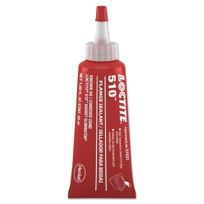 Loctite 135474 510 Gasket Eliminator Flange Sealant, High Temperature, 50 mL Tube, Red