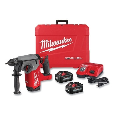 Milwaukee Tool 2912-22 M18 FUEL SDS Plus Cordless Rotary Hammer, 1 in, 1330 RPM, Kit, Includes Batteries/Charger