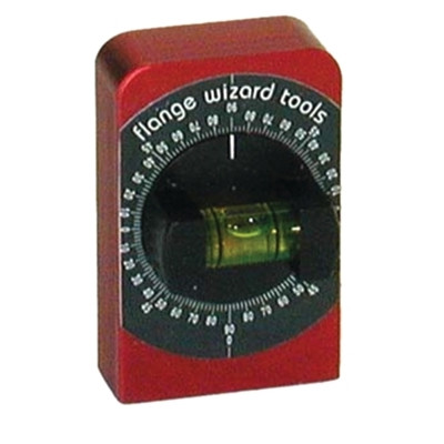 Flange Wizard L2 Degree Level, 2-3/8 in L, 1 Vial, Anodized Aluminum