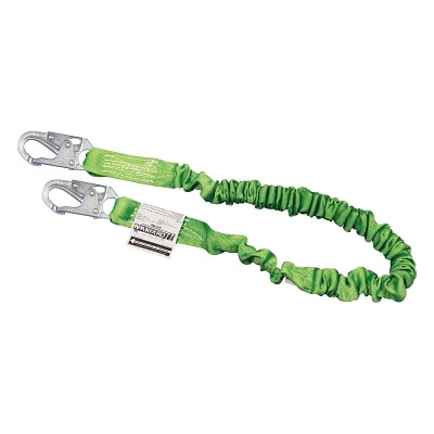 Miller by PIP 216MZ76FTGN Manyard II Shock-Absorbing Lanyard, 6 ft, Locking Snap Hooks, 310 lb