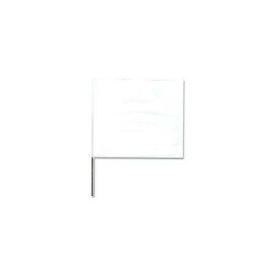 Presco 4530W Stake Flag, 4 in x 5 in, 30 in H, White