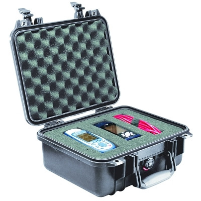 Pelican 1400000110 Protector Case, 0.31 ft, 13.37 in L x 11.62 in W x 6 in D, Black, with Foam