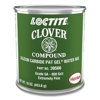 Loctite 233203 Clover Silicon Carbide Pat Gel Water Mix, 800 grit, 1 lb cap, Can, Mild Odor
