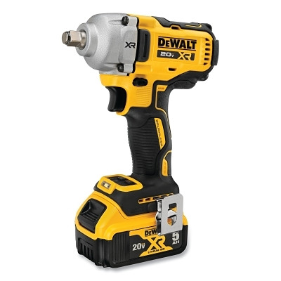 DeWalt DCF891P2 20V MAX* XR Mid-Range Impact Wrench, 1/2 in Drive, 20 V, 2000 RPM, Kit, Hog Ring Anvil, Cordless