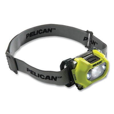Pelican 027650-0300-245 2760 LED Headlight, 2765, 3 AAA, Downcast 34/Downcast High 132/Downcast Low 78/High 155 Lumens, Yellow