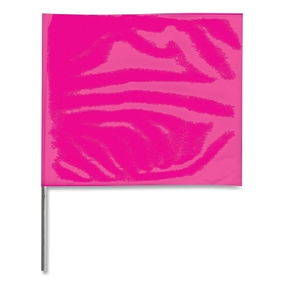 Presco 4521PG Stake Flag, 4 in x 5 in, 21 in H, Pink Glo
