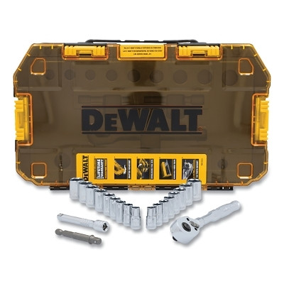 DeWalt DWMT45413 TOUGHSERIES TOUGH BOX Mechanics Tool Set,  20 Pc, 1/4 in Drive