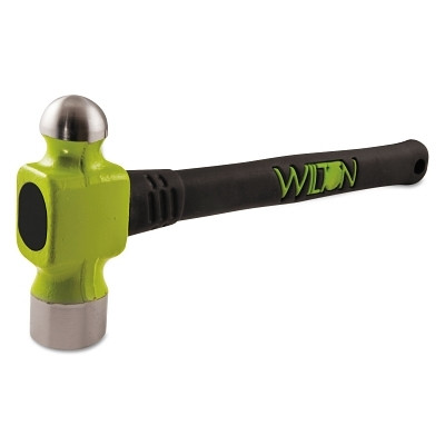 Wilton 32414 Unbreakable Ball Pein Hammer, Unbreakable Handle, No-Slip Grip, 18 in, Drop Forged steel, 24 oz Head