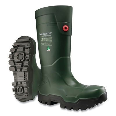 Dunlop Protective Footwear lplkl01-8 FieldPRO Thermo+ Rubber Boots, Size 8, Green