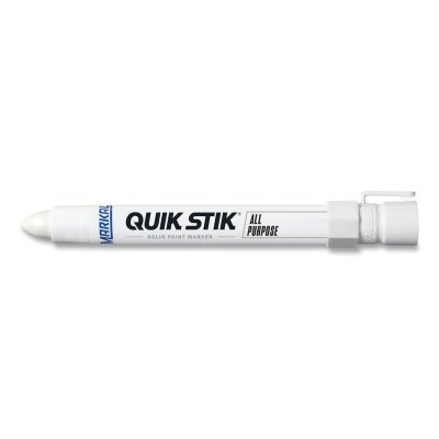 Markal 61051 Quik Stik All Purpose Solid Paint Marker, 11/16 in Tip, 6 in L, White