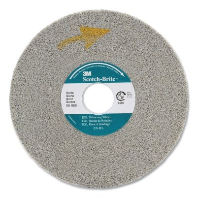 Scotch-Brite 7000028482 EXL Deburring Wheels, 6 X 1 X 1, Medium, 6,000 rpm, Silicon Carbide