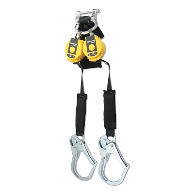 Miller by PIP MFLAF46FT TurboLite Arc Flash Standard Series Personal Fall Limiter, 6 ft, Web, Steel Rebar Hook, Single Leg, 420 lb