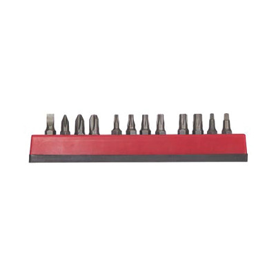Mayhew Tools 18002 12-Pc Insert Bit Set, Assorted, Includes Slotted, Phillips, Torx, and Square Recess