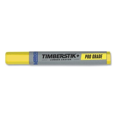 Markal 80381 TIMBERSTIK+ PRO GRADE Lumber Crayon, 1/2 in x 4.625 in, Yellow