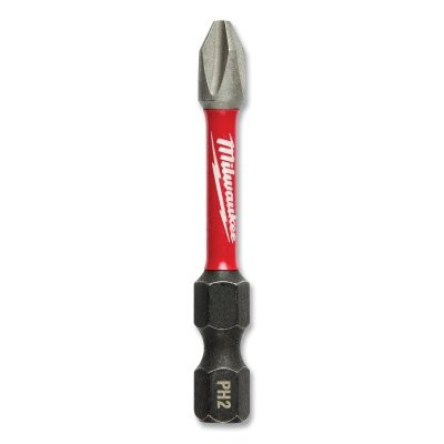 Milwaukee Tool 48324602 Shockwave Insert Power Bit, #2, Phillips, 2 in L, 5 Pack