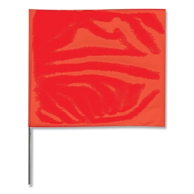 Presco 2318R Stake Flag, 2 in x 3 in, 18 in H, Red