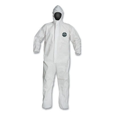 DuPont ProShield NB127SWH3X002500 ProShield 50 Hooded Coveralls with Elastic Wrists/Ankles, White, 3X-Large