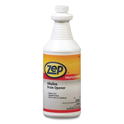 Zep Professional 1041423 Alkaline Drain Opener, 1 qt, Bottle, Unscented