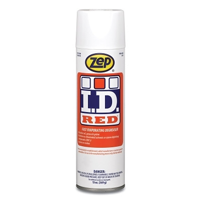 Zep Professional 9601 I.D. Red Aerosol Degreaser, 13 oz, Aerosol Can, Hydrocarbon Scent
