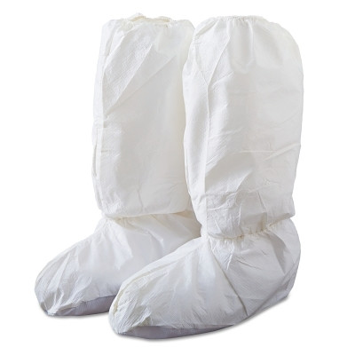 DuPont Tyvek IC444SWHLG02000B Tyvek IsoClean High Boot Covers with PVC Soles, Large, White