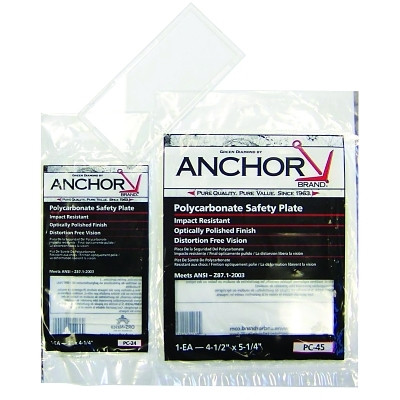 Anchor Brand PC24GOPHER Safety Plate, Clear, Polycarbonate