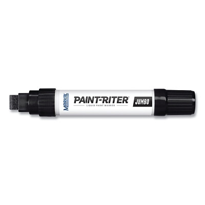 Markal 90903 Pro-Max Permanent Paint Marker Black 1/2 Inch Jumbo Chisel Tip