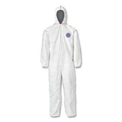 DuPont Tyvek ST127SWH2X002500 Tyvek 400 SFR Coverall, With Hood, White, 2X-Large