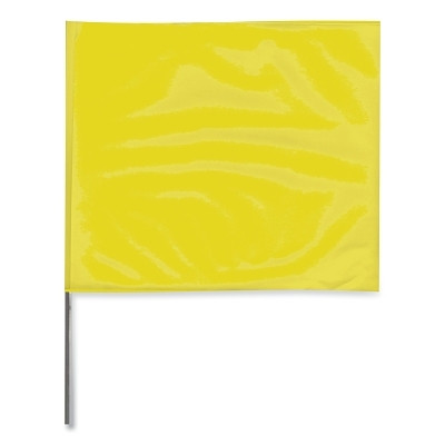 Presco 2321Y Wire Stake Flag 2.5 In x 3.5 In 21 In Staff Yellow 100-Pack
