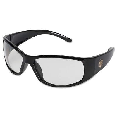 Smith & Wesson 21302 Elite Safety Glasses, Clear Polycarbonate Lens, Anti-Fog, Black, Nylon
