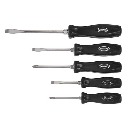 Screwdriver Set, Slotted, Phillips®, Alloy Steel, 5 Pieces