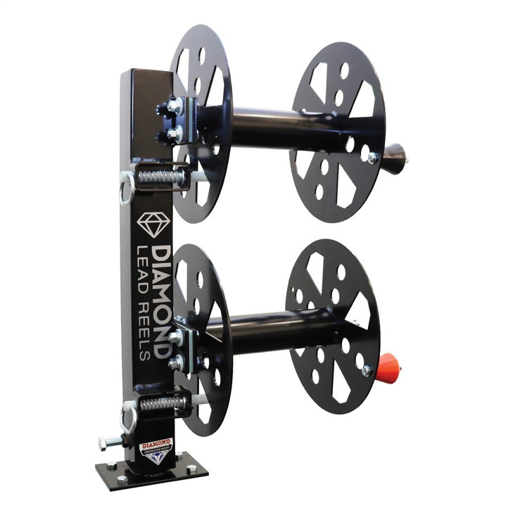 Welding Lead Reel, HD, 12 ", Black, Steel, Swivel Base