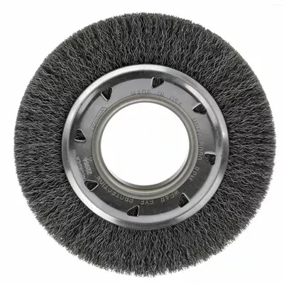 OSBORN, CRIMPED WIRE WHEEL - MEDIUM FACE (6” OD X .008” STEEL X 2” AH){Clamshell}