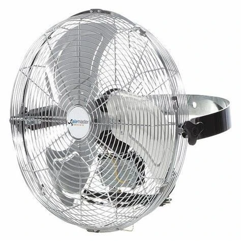 Airmaster Fan Industrial Air Work Station Yoke Mount, Model: I-12YM, Size: 12" Propeller, 1/16 HP, 115V, 1 Phase, 3 Speed, Open Drip Proof, Ball Bearing Motor
