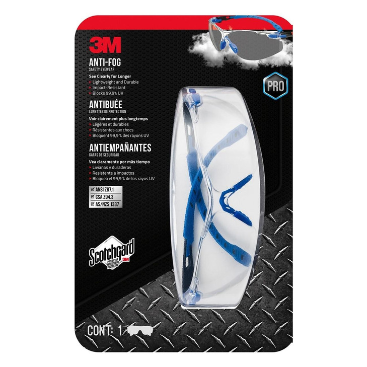 Safety Goggle, Scotchgard™, Clear, Anti-Fog, 5/CS