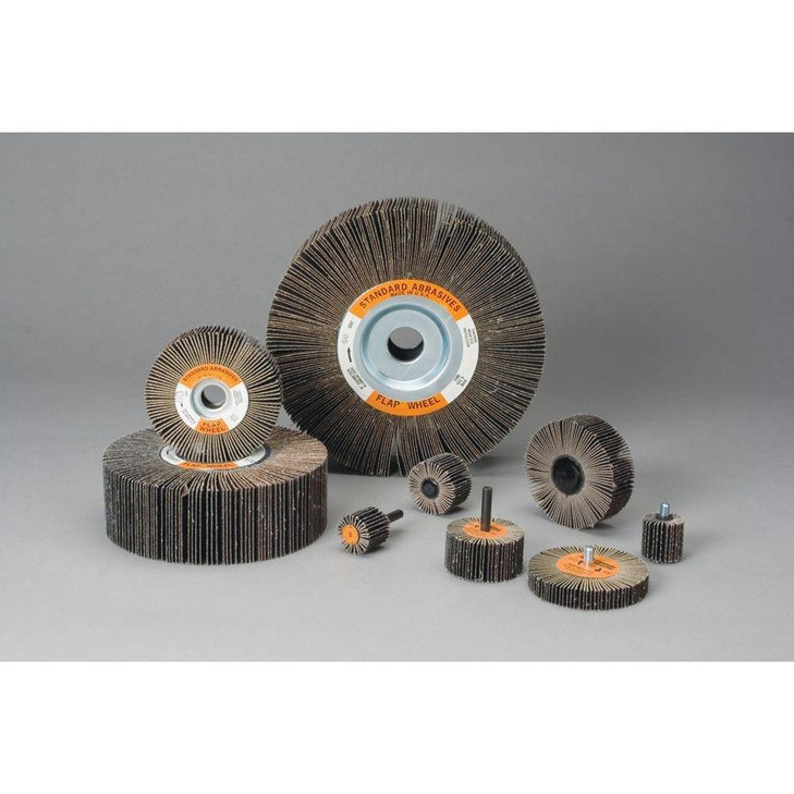 Wheel, Flap, 8 Inch Dia, AO, 120 Grit, 1 Inch Arbor, 5/CS