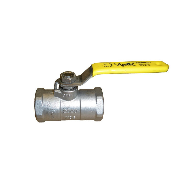 Uni-Body Ball Valve, 96 Series, 1/4 Inch Size, Silver