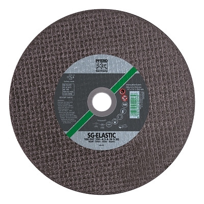 Pferd 64016 Type 1 Metal A-SG Portable Cut-Off Wheel, 14 in dia, 3/16 in Thick, 20 mm Arbor, 24 Grit