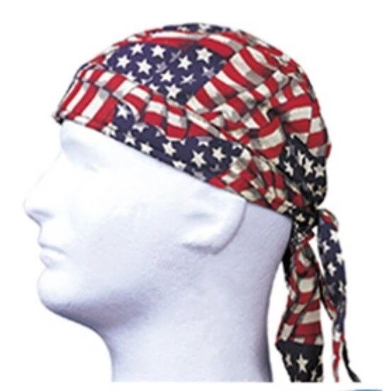 Doo Rags are pre-shrunk and pre-softened lightweight fabric, flame retardant until washed.  One Size Fits All.  12 Doo Rags per assorted package includes (4) each: Patriotic, Paradise, Nautical theme.