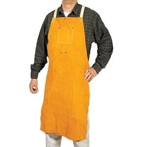 Alliance Standard Leather Bib, Size: 36", Color: Golden Leather, Style: Detachable Bib, Material:Split cowhide & Kevlar Sewn