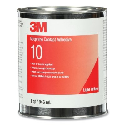 3M 7100011456 Scotch-Weld Neoprene 10 Contact Adhesive, 1 qt, Yellow