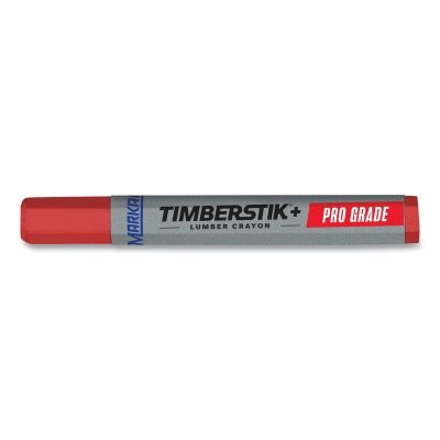 Markal 80382 TIMBERSTIK+ PRO GRADE Lumber Crayon, 1/2 in X 4.625 in, Red