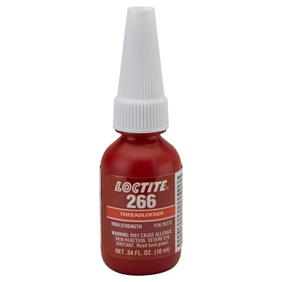 Loctite 232327 266 Threadlockers, High Strength/High Temperature, 10 mL, Red-Orange