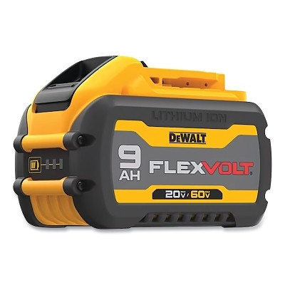 DeWalt DCB609 MAX* Cordless Tool Battery, 20 V/60 V, Lithium-ion, 9.0 Ah, FLEXVOLT, 1 EA/EA