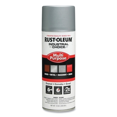 Rust-Oleum 1614830 Industrial Choice 1600 System Enamel Aerosols, 12 oz, Dull Aluminum, High-Gloss