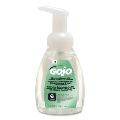 Gojo 5715-06 Green Certified Foam Hand Cleaner, 7.5 fl oz, Pump Bottle
