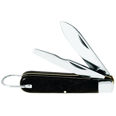 Klein Tools 15502 Two-Blade Pocket Knives, 2 1/2" Spearpoint, 2 1/2" Screwdriver Tip
