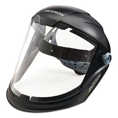 Jackson Safety 14201 MAXVIEW Series Premium Face Shields with Headgear, AF/Clear, 9 in H x 13-1/4 in L