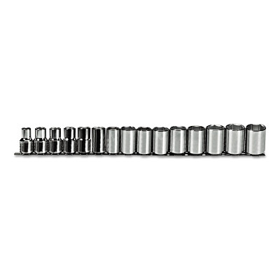 Proto J54205 Torqueplus Metric Socket Set, 15-Pc, 1/2 in, 6-point