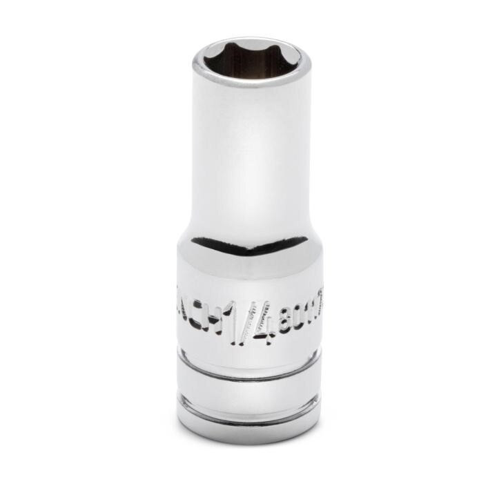 Socket, 1/4 Inch Drive, 6 Point, 1/4 Inch, Alloy Steel, SAE