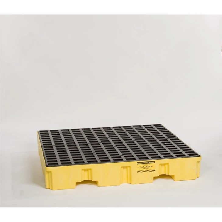 HAZ-MAT PRODUCTS SPILL PLATFORMS AND PALLETS, 4 Drum Low Profile Containment Pallet